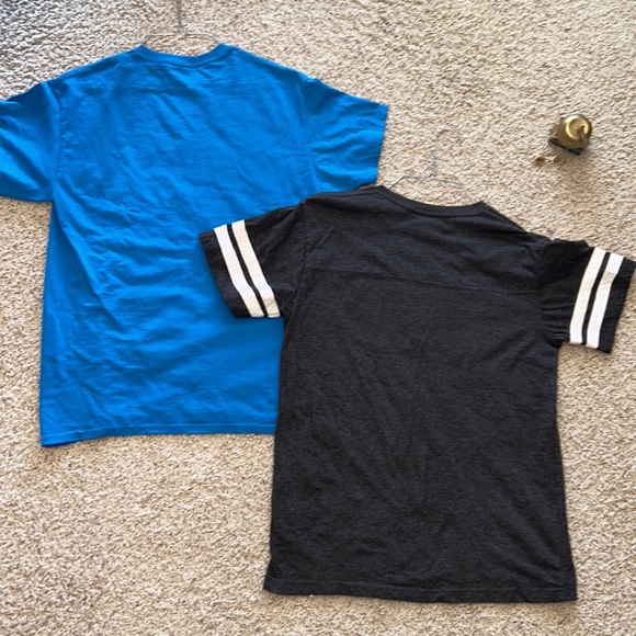 Lot of 2🍎FIRST GRADE TEACHER Tees🍏 Dark Gray Coke Logo & Turquoise Keep Calm - Picture 4 of 8